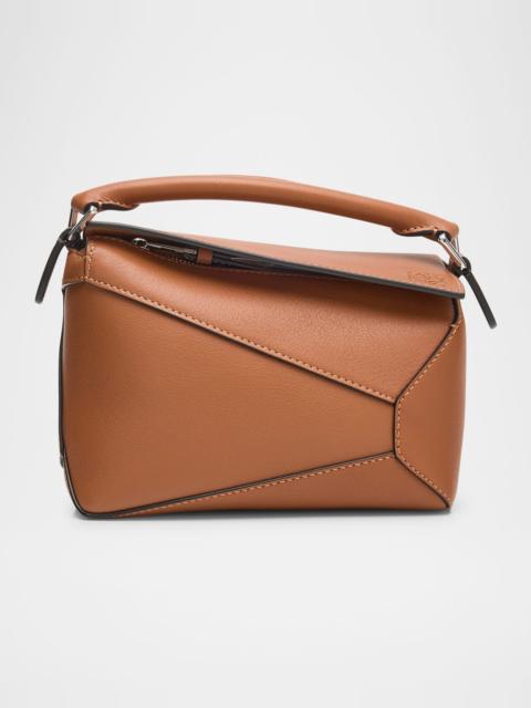 x Paula’s Ibiza Puzzle Edge Mini Top-Handle Bag in Leather