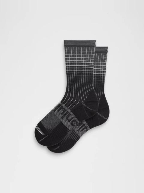 Unisex Power Stride Crew Socks Reflective Grid *Updated