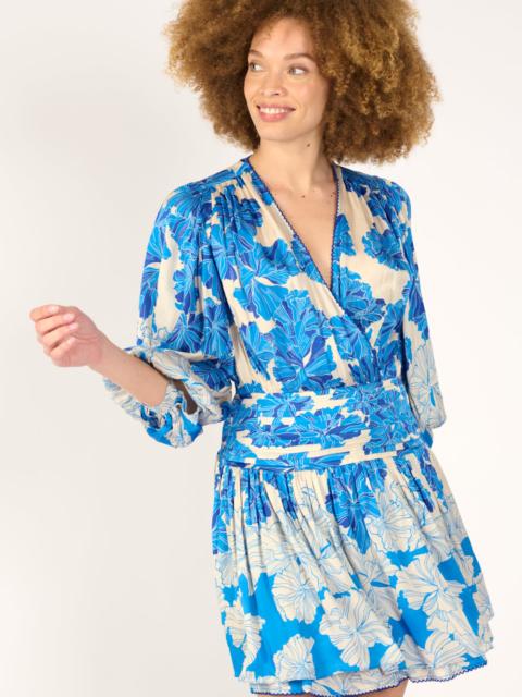 Mini Dress Colleen - Blue Flower Bunch