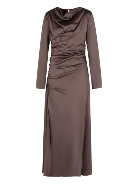 cowl-neck draped dress