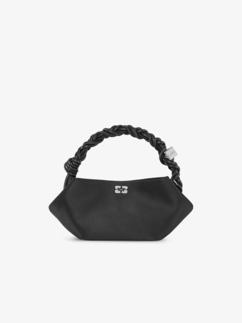 BLACK SATIN MINI GANNI BOU BAG