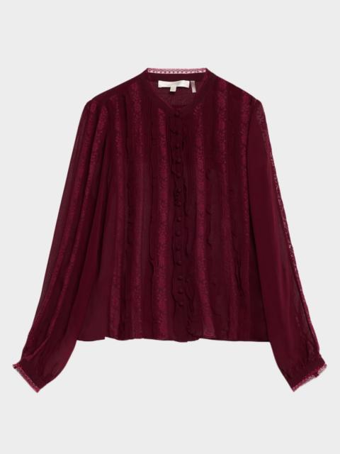 Alvynne Sheer Lace Blouse