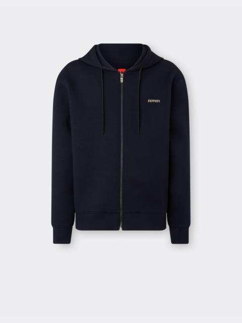 Hooded sweatshirt in scuba