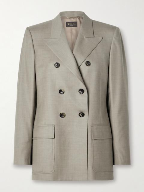Ananda Double-breasted Wool-twill Blazer