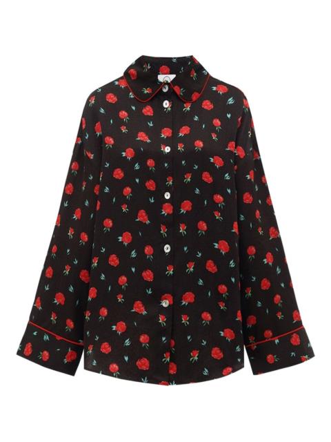 Pastelle Oversized Shirt in Poppies Print