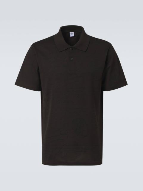 Scritto cotton piqué polo shirt