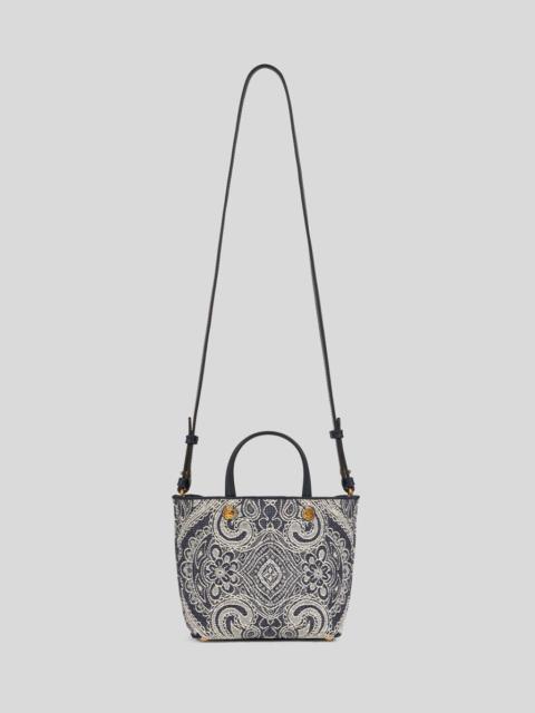 ETRO ESSENTIAL MINI JACQUARD DENIM TOTE BAG