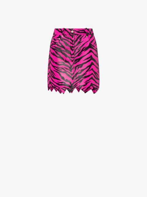 MOSCHINO X THE FLINTSTONES ™ ZEBRA PRINT NAPPA MINI SKIRT