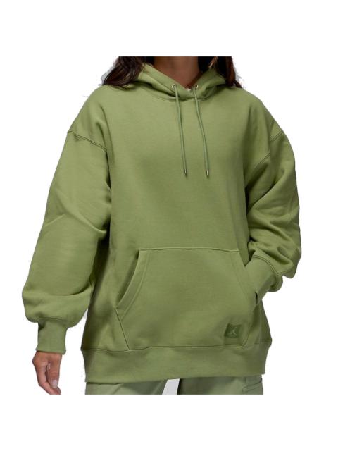 (WMNS) Air Jordan Flight Fleece Pullover Hoodie 'Sky J Light Olive' FB5111-340