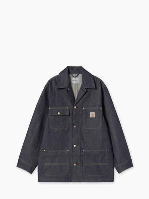 CARHARTT WIP ADEN CHORE COAT BRADENTON DENIM BLUE RIGID