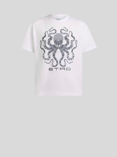 T-SHIRT WITH OCTOPUS AND LOGO