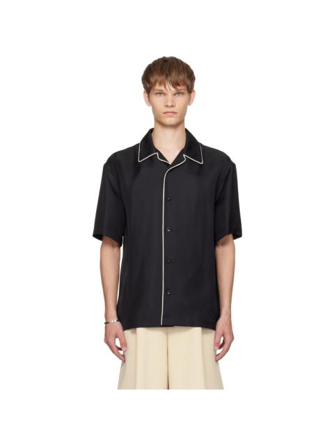 Black Fluid Viscose Shirt