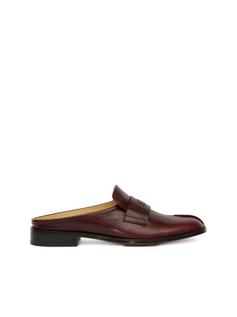 leather slip-on mules