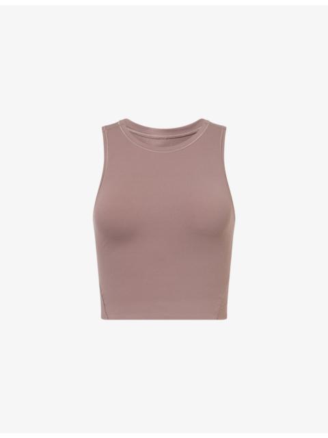 Studio Stretch-Woven Cropped Top