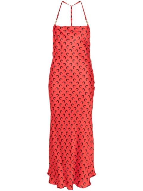 moon-print maxi dress