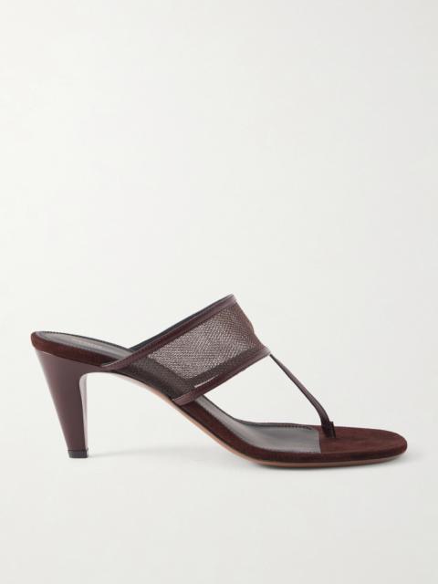 Vena 65 Leather-trimmed Mesh Sandals