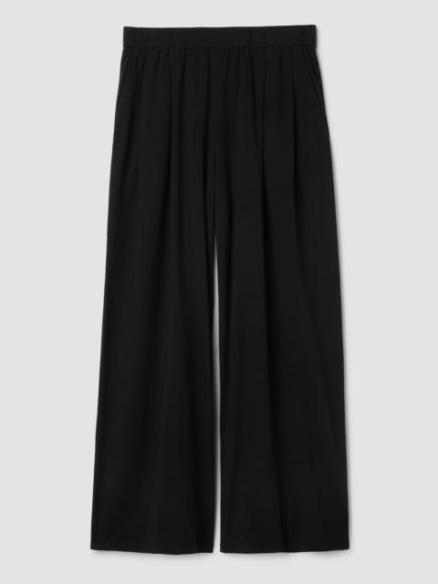Pima Cotton Stretch Jersey Full-Length Wide Pant