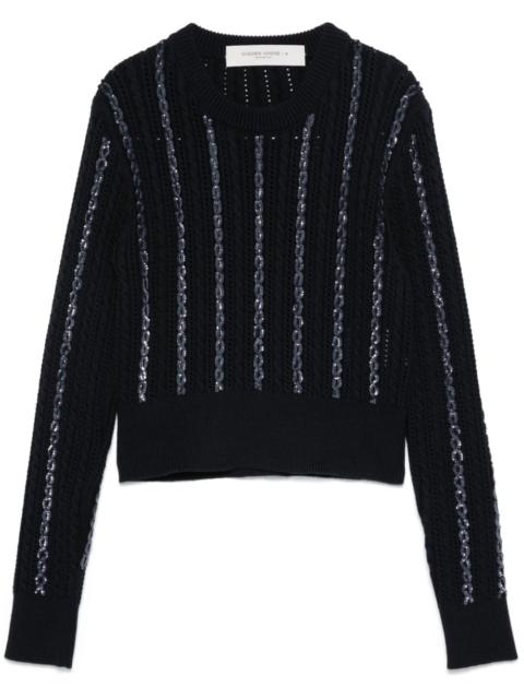 sequin-detailing sweater