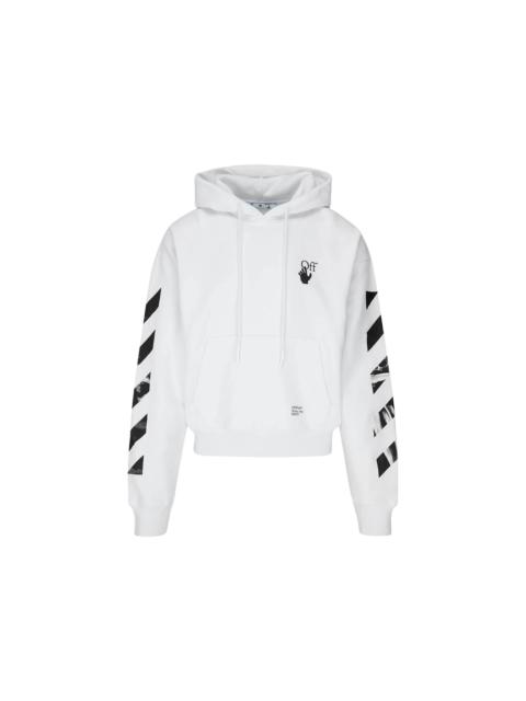 OFF-WHITE Diagonal Stripes Caravaggio Saint Jerome Writing Arrows Hoodie White/Black