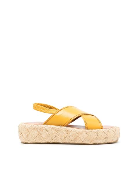 Clergerie Adom 50 Leather Flatform Sandals