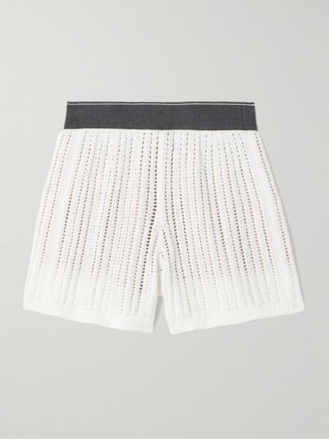 Open-knit Cotton Shorts