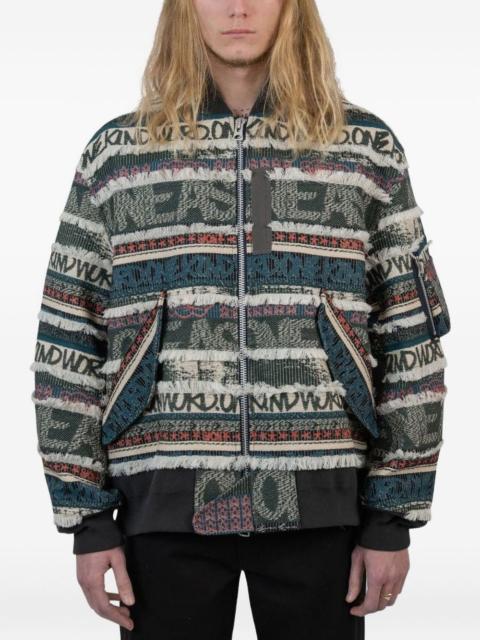 x Eric Haze jacquard-pattern bomber jacket