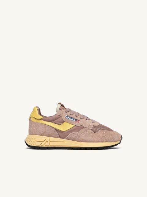REELWIND LOW SNEAKERS IN ROSE CANNEL AND RAFFIA NYLON AND SUEDE