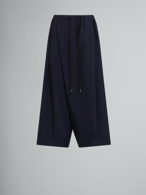 KARATE PANTS IN BLUE TROPICAL WOOL