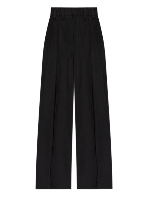 pleated wide-leg trousers