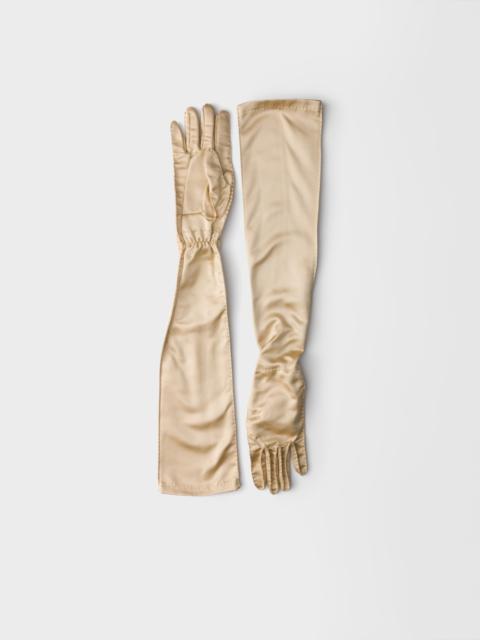 Satin gloves