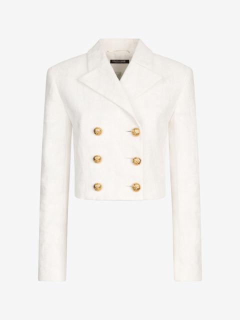 Wall Print Cropped Jacket