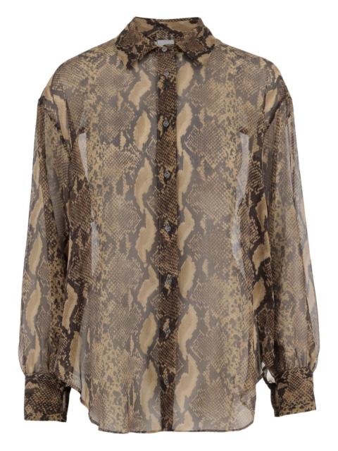 python-print buttoned shirt