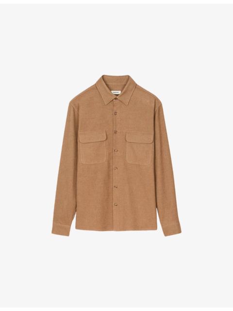 Flap-Pocket Flannel Cotton Shirt