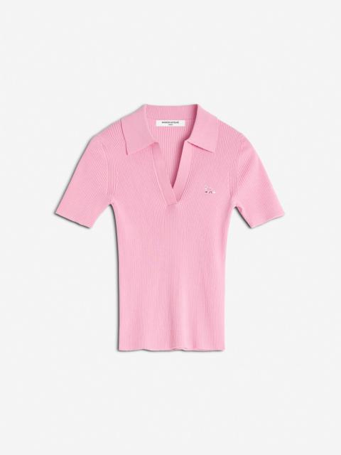 BABY FOX PATCH FINE RIBBED POLO