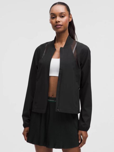 Mesh-Ventilated Tennis Jacket