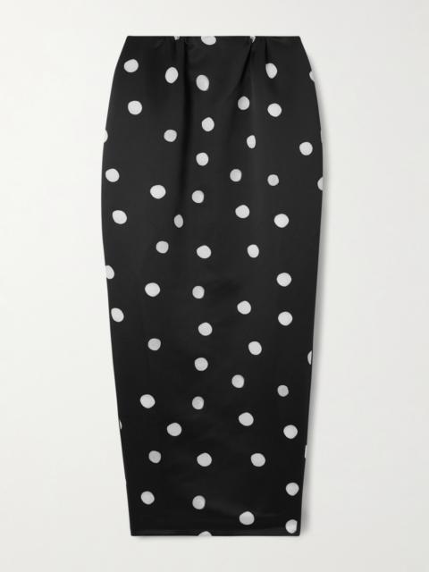 Damian Polka-dot Duchesse-satin Maxi Skirt