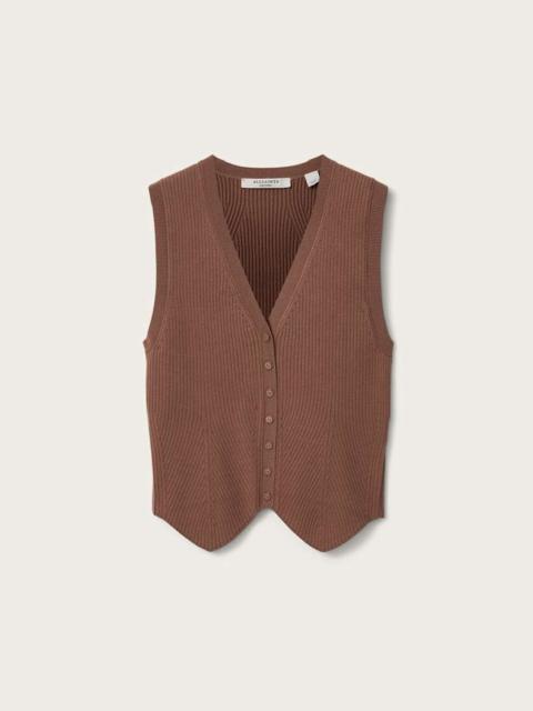CRUZ RIBBED KNITTED WAISTCOAT
