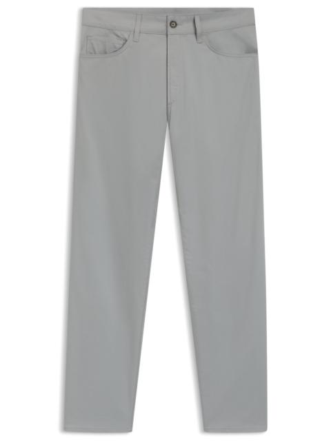 SLIM-FIT TROUSERS IN COTTON, SILK AND STRETCH