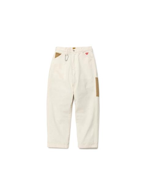 Human Made Herring Bone Painter Pants White
