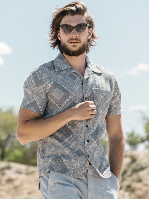 The Wrench Waffle Double Gauze Shirt - Gray Bandana