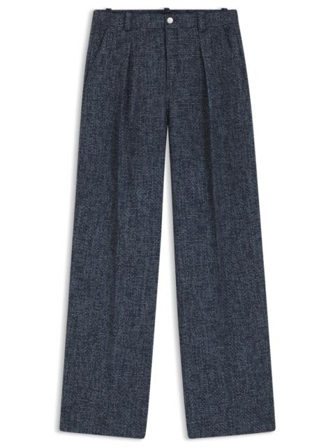 WIDE-LEG TROUSERS IN STRETCH TWEED