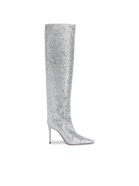 90mm Viola glittered boots