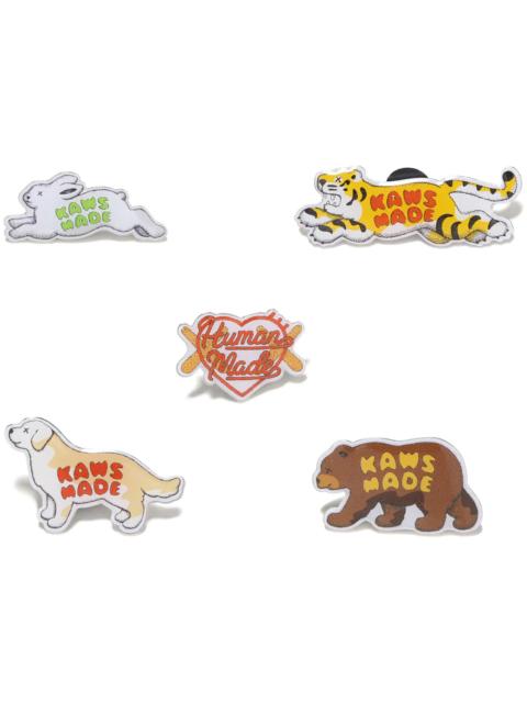 Human Made x KAWS Pin Badge Set (5 Piece) Multicolor