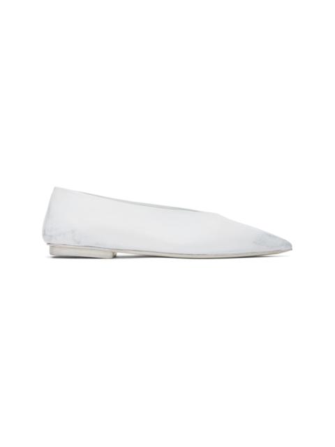 White Ago Ballerina Flats