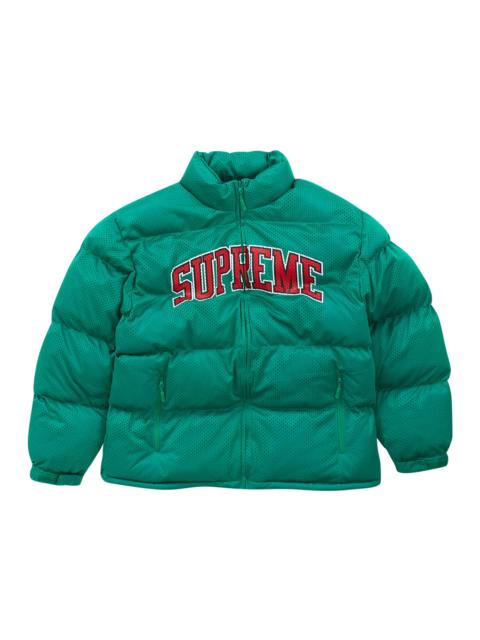 Supreme Mesh Jersey Puffer Jacket Green