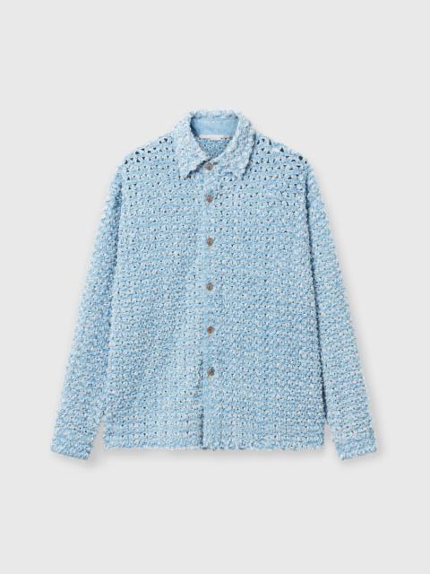 Oversized Denim Bouclé Shirt