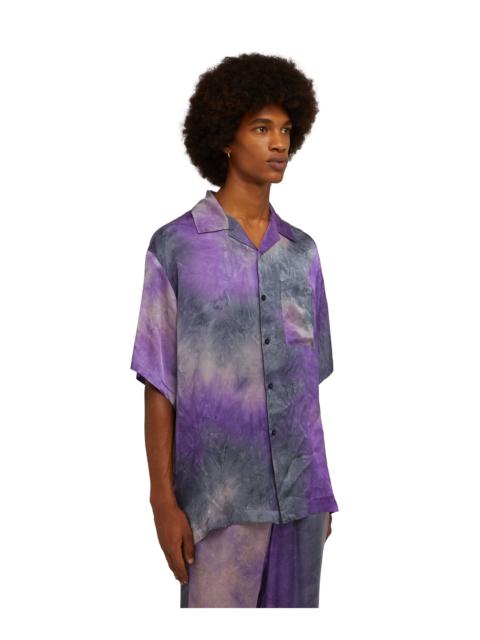 Viscose fluid tie dye short-sleeved shirt