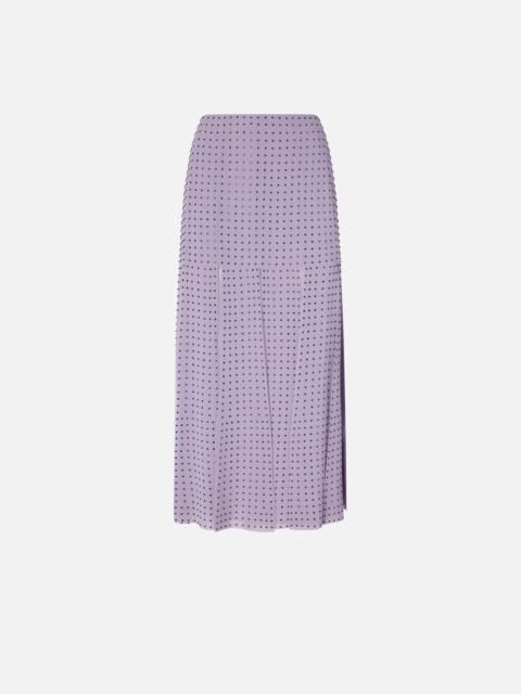 MIDI SKIRT WITH FRINGES AND RHINESTONES