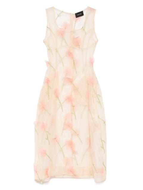 spculpted carnation midi dress