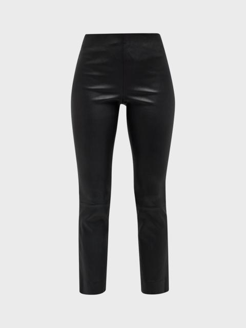 Cropped Leather Leggings